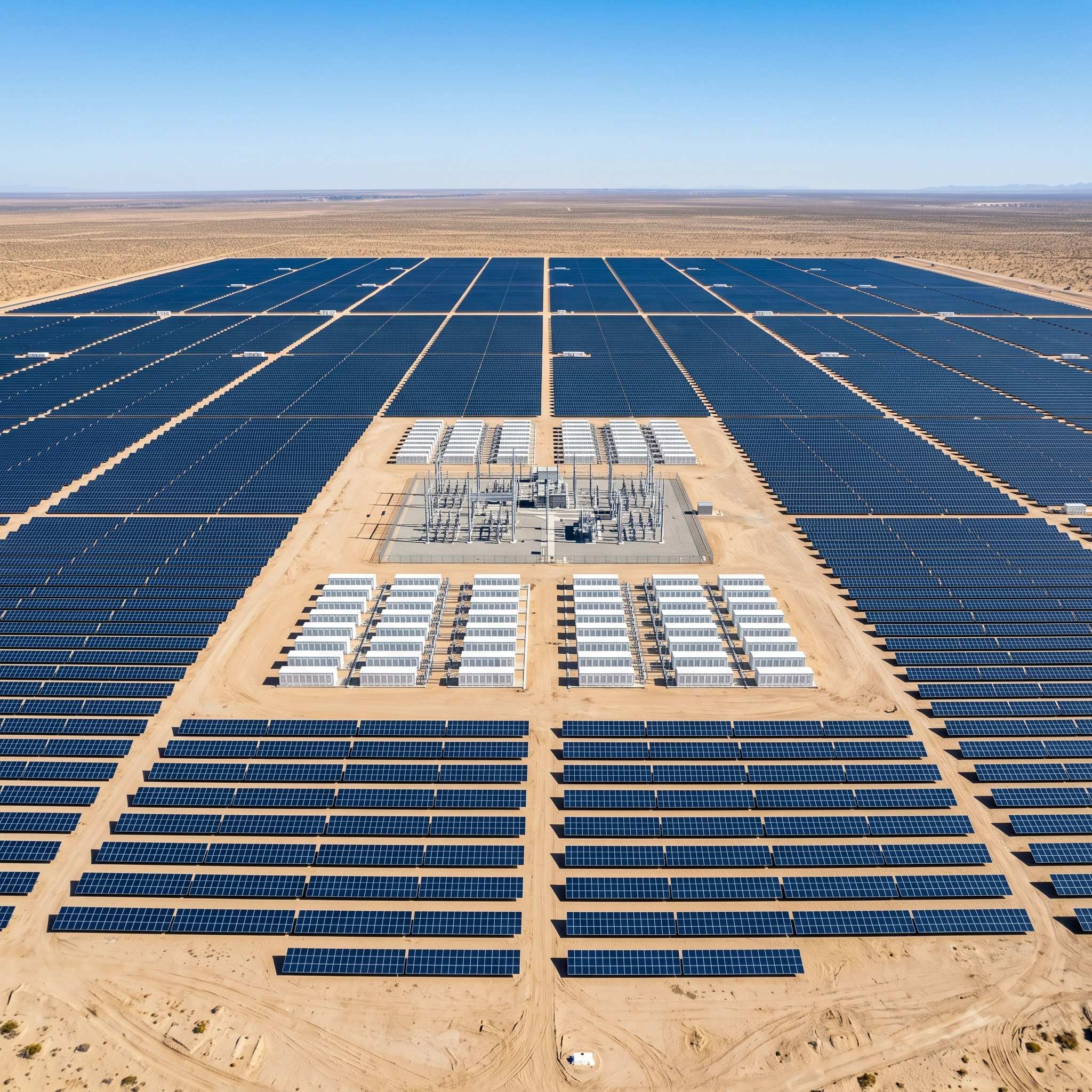 Illustrative solar park and battery storage solution