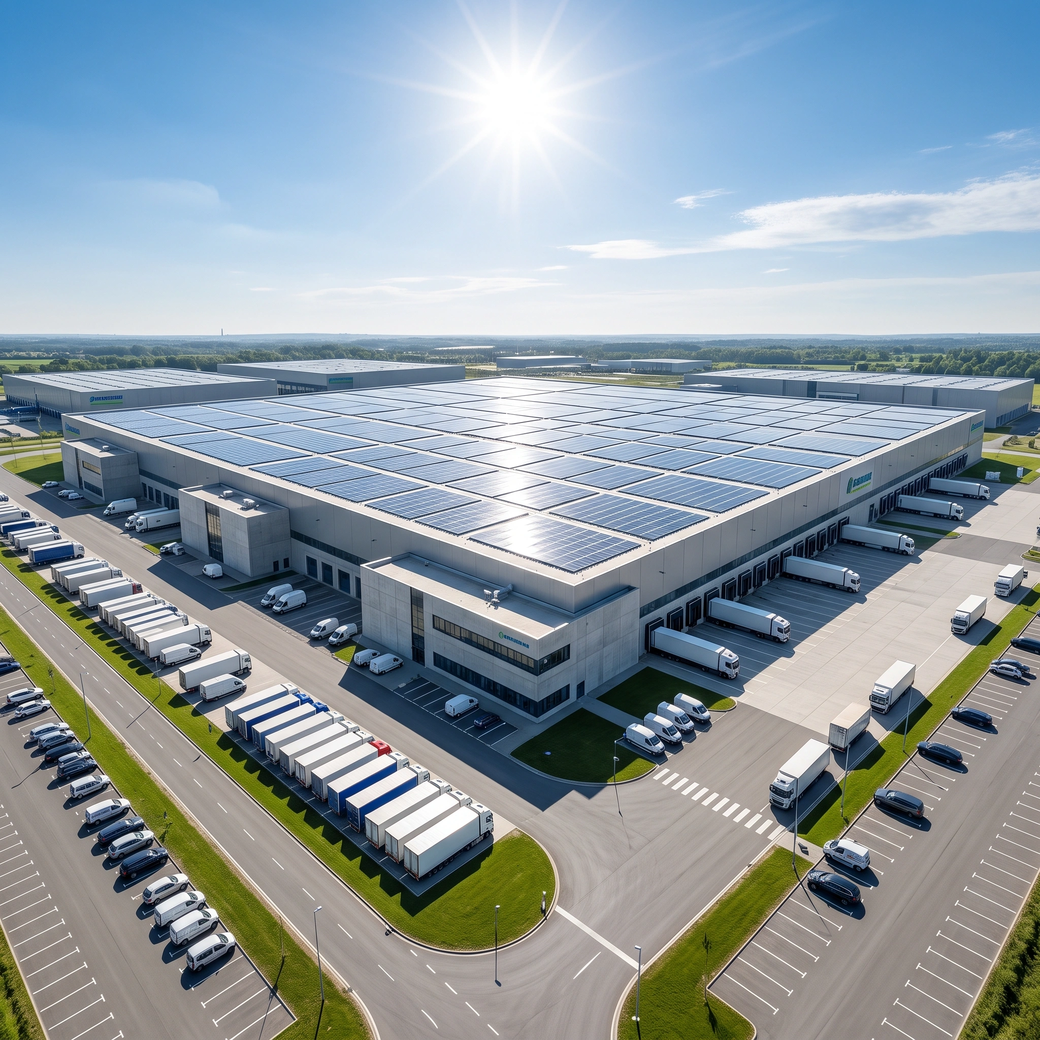 Illustrative industrial rooftop solar and battery storage solution
